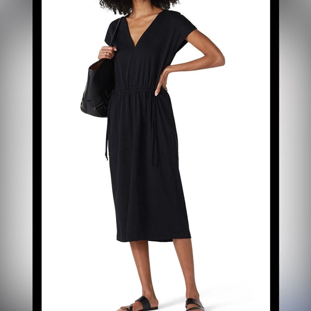 Vince popover v neck tier dress